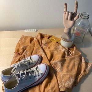 cute orange floral dress